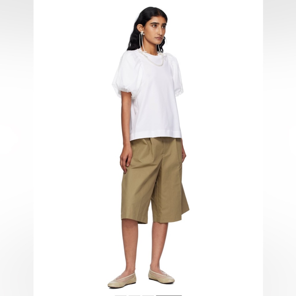 Tuckernuck Pimander Place puff sleeve white t shirt top